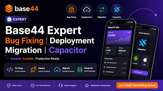 base44 expert base44 bug fixing deployment base44 migration and capacitor