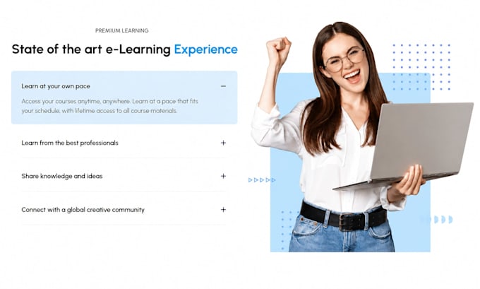 create an elearning website, lms website, or online course website