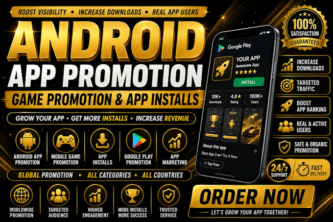 do android mobile app promotion, game promotion, and app installs
