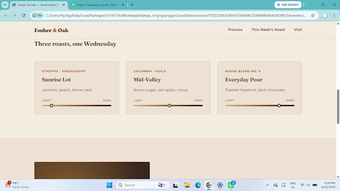 create a simple responsive HTML and CSS webpage