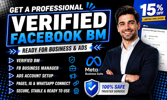 create verified facebook bm, fb business manager and ads account