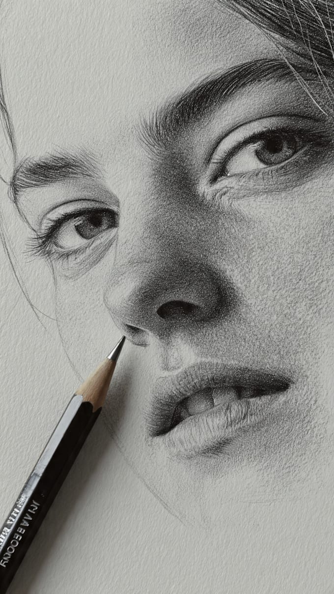 turn your photo into realistic pencil sketch portrait arts