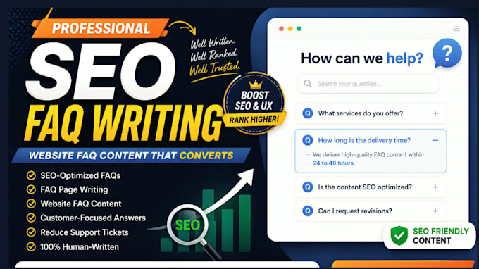 write seo faq, faq writing, faq page website faq content and website content