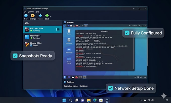install vm app and set up virtual machine for windows, macos, linux, ubuntu