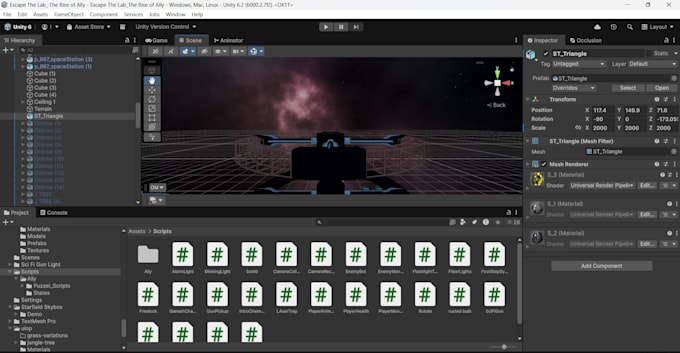 fix unity bugs, write  scripts and build fps game mechanics