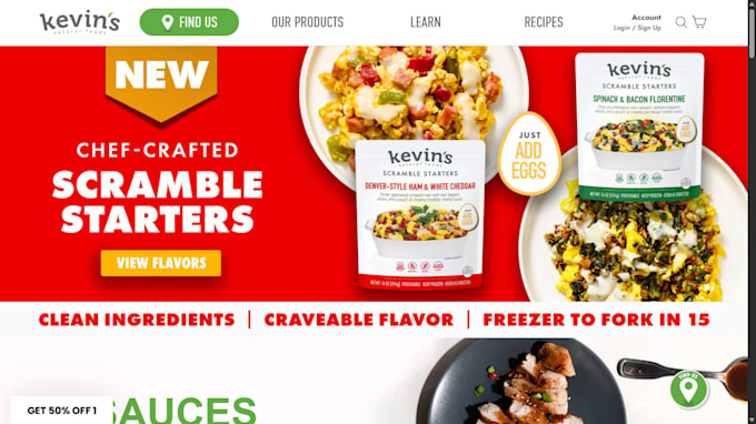 build meal prep website diet plan meal recipe shopify store subscription website