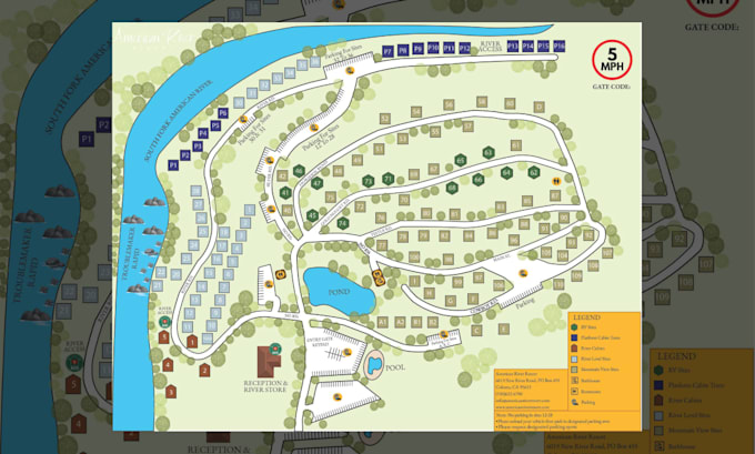 create clickable interactive rv park map, site plan, plat map, campground map