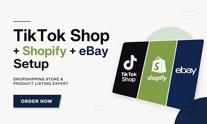 setup tiktok shop shopify dropshipping store ebay store shopify website amazon