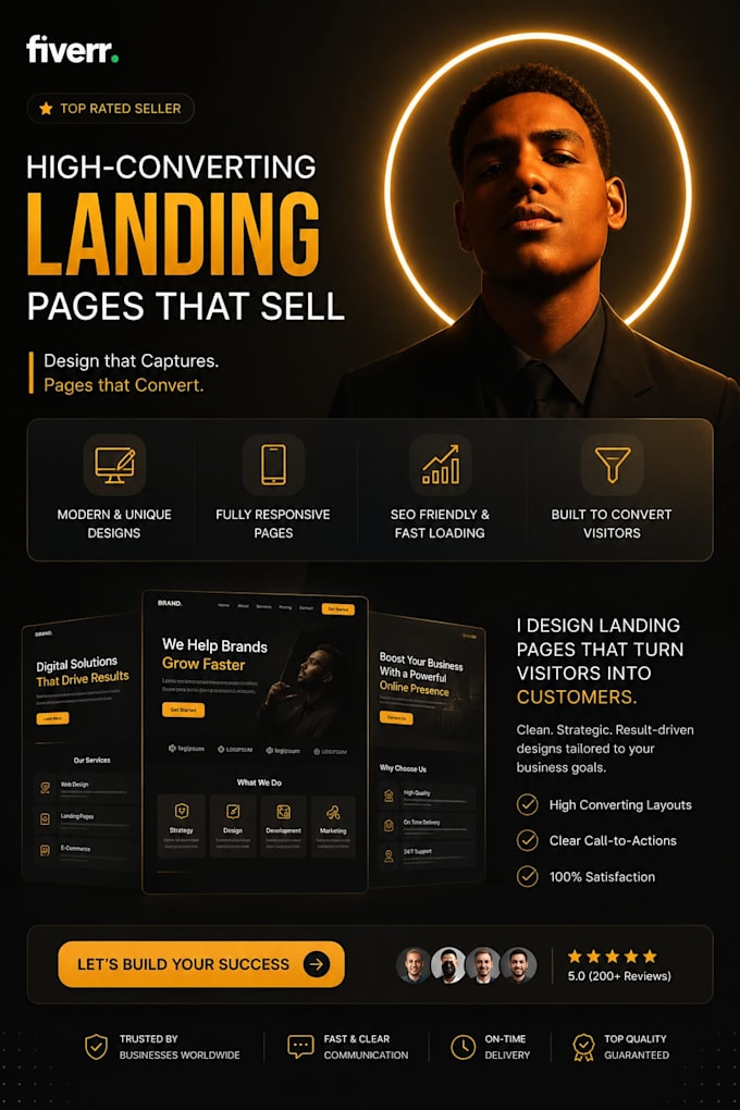 professional blogger landing page design