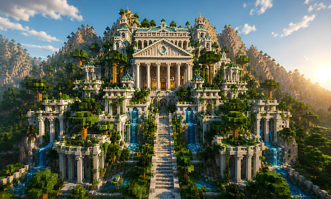 build custom minecraft map, server spawn, lobby and fantasy world as builder
