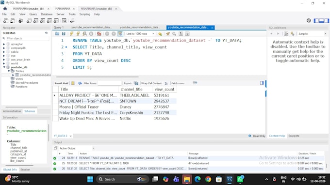 write sql queries and optimize database performance