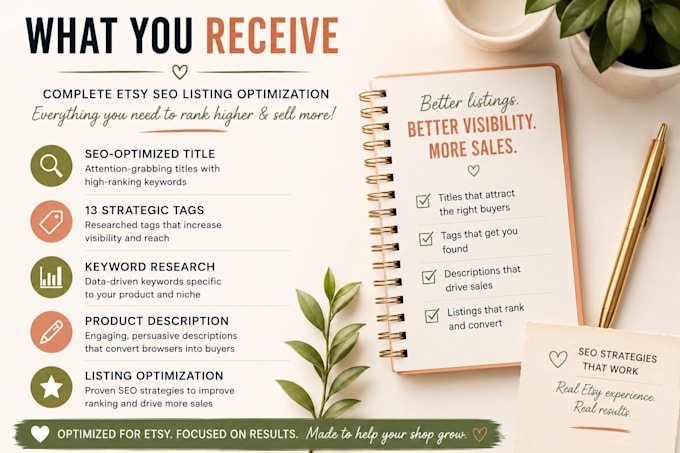 optimize your etsy listing for etsy SEO and sales