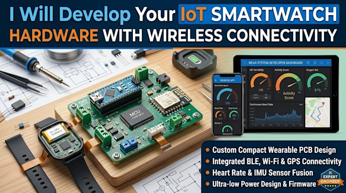 develop iot smartwatch hardware with wireless connectivity