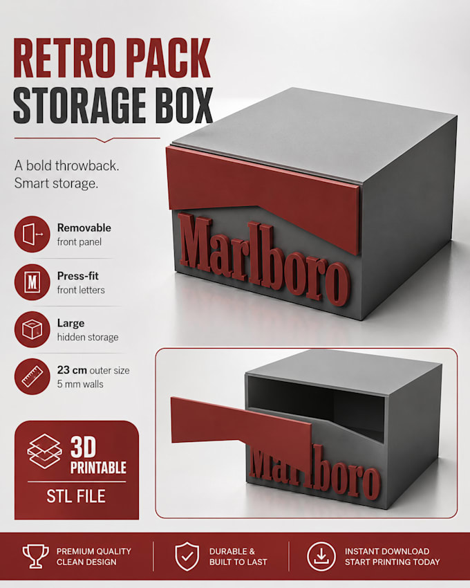 design custom 3d printable packaging and storage boxes