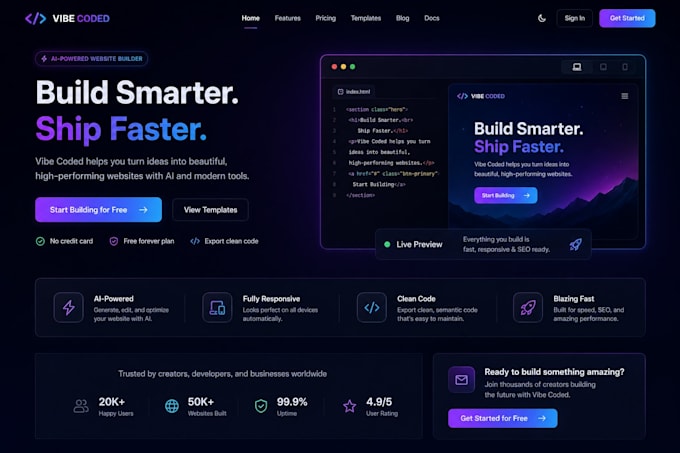 build vibe coded websites with claude code or lovable