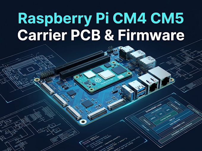 design raspberry pi cm4 cm5 carrier pcb, firmware and embedded systems