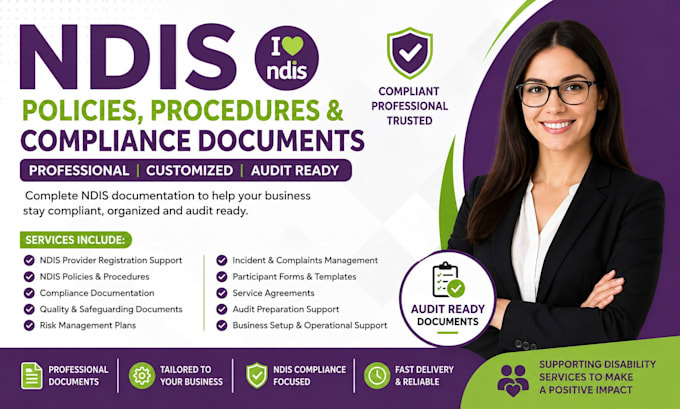create ndis policies, procedures, provider registration and compliance documents