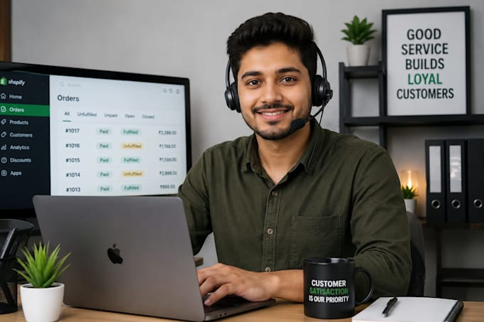 provide shopify order management and customer support