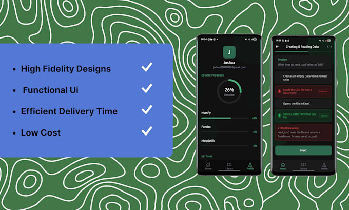 design a clean, user friendly UI and UX for your app or website