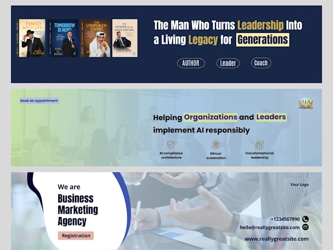 design premium and professional linkedin background banner