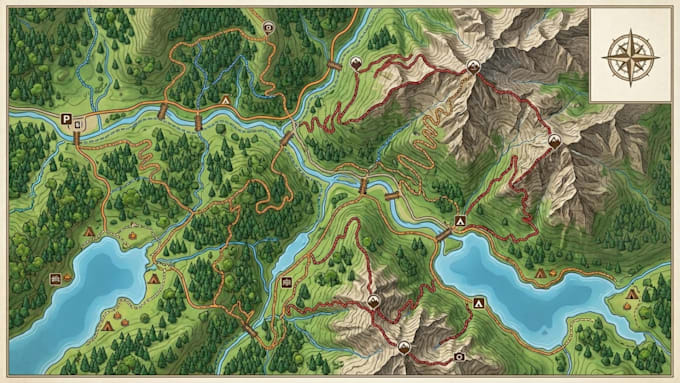 design custom campground, rv resort, and outdoor recreation maps