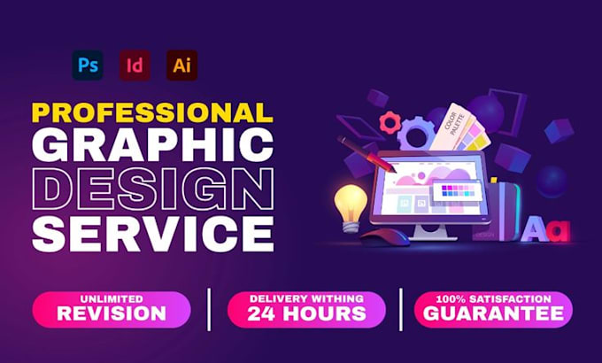 do professional graphic design using photoshop, figma, canva, indesign, acrobat