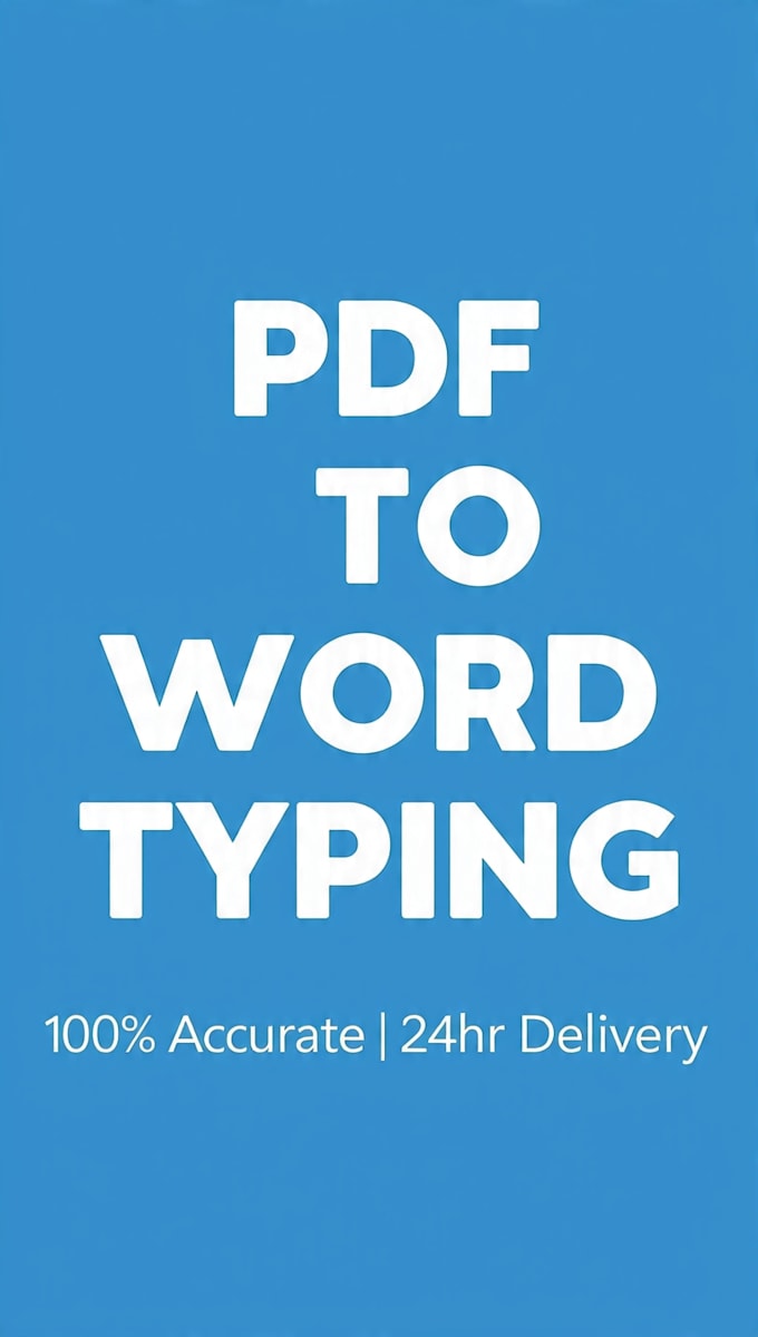 convert PDF to word urdu english handwritten typing 24h