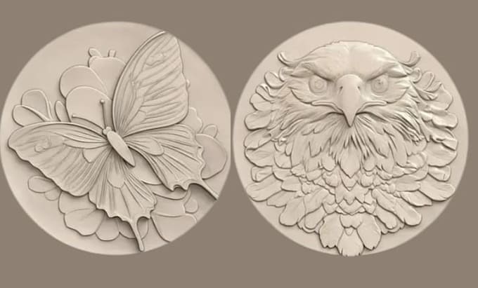 create custom 3d bas relief sculpture design cnc stl and 3d print files