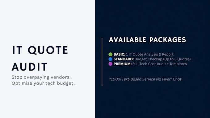 review your IT quotes and optimize your technology budget