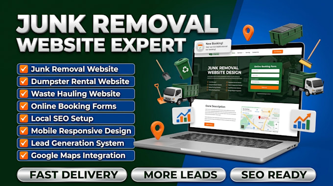 do junk removal dumpster rental waste hauling hoarding cleanup service website