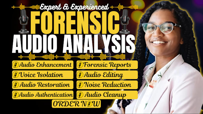 do forensic audio editing, cleanup, noise removal, voice detection and analysis