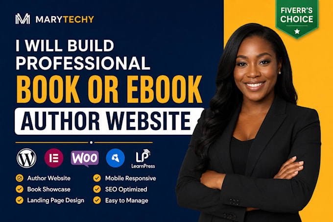 create a modern book author website and landing page