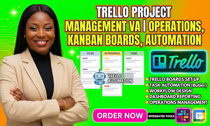 trello project management operations virtual assistant kanban boards automation