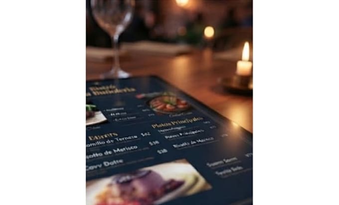design a high end digital menu and product catalog