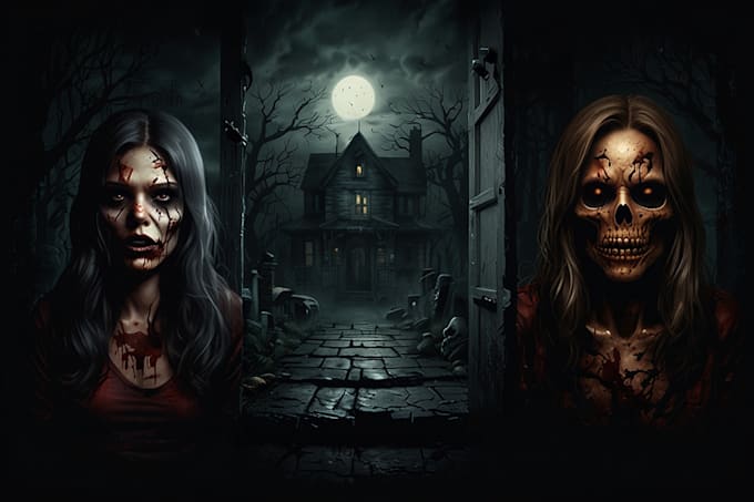 draw a horror illustration