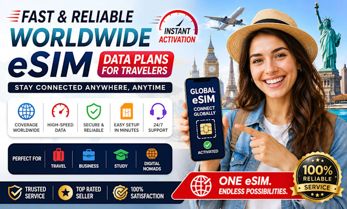 do fast activation and reliable esim for worldwide data plan