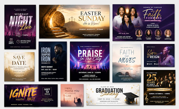 design church conference flyers event programs, music promotion flyer