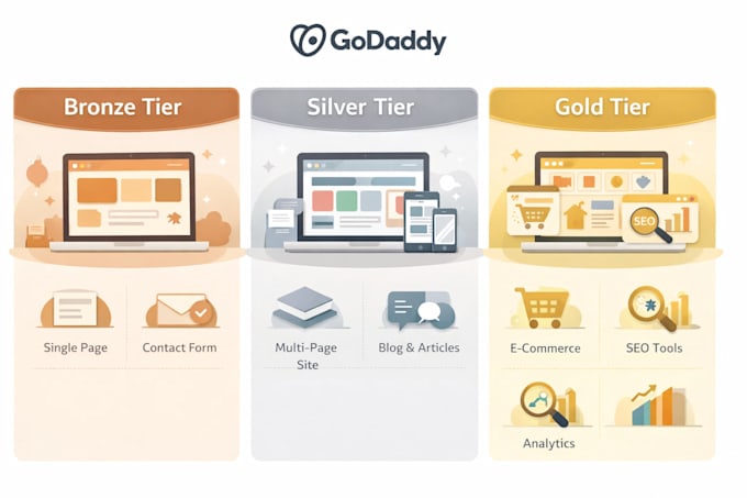 design, develop, and publish godaddy website