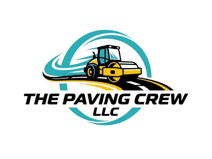 do awesome style the paving crew llc vintage logo design