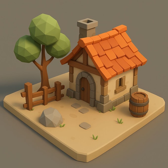 model 3d low poly game ready assets