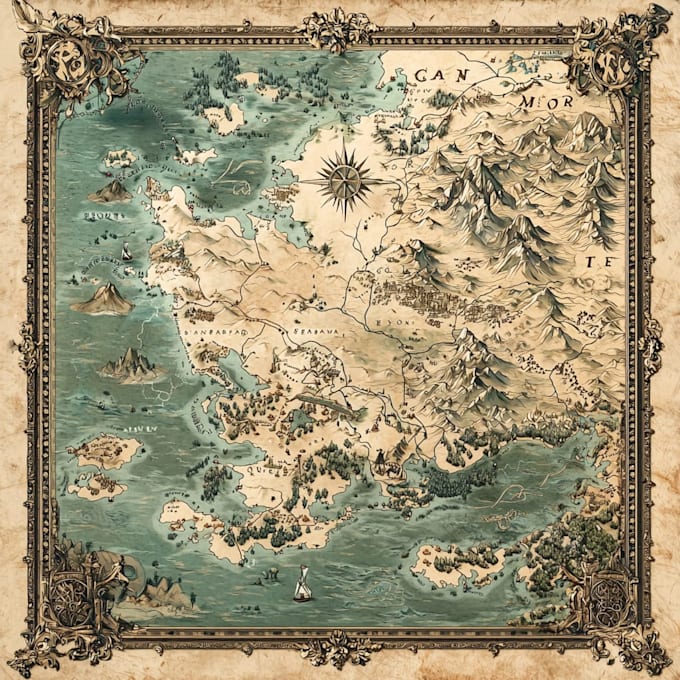 create fantasy, retro and vintage maps for board games