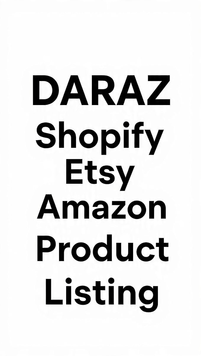 do SEO product listing for amazon, shopify, etsy and daraz