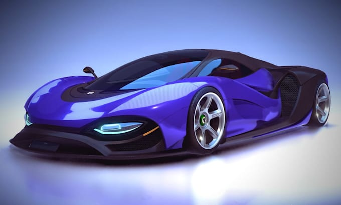 create realistic 3d car model vehicle design automotive visualization rendering