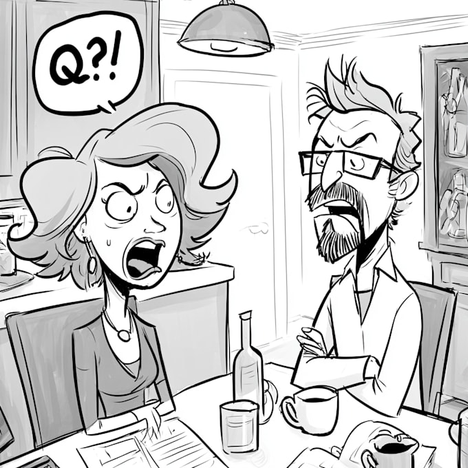create a comic book or comic strip illustration