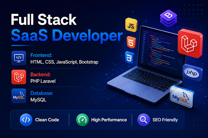 develop saas mvp with PHP laravel mysql and responsive frontend