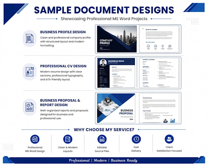 design and format professional ms word documents