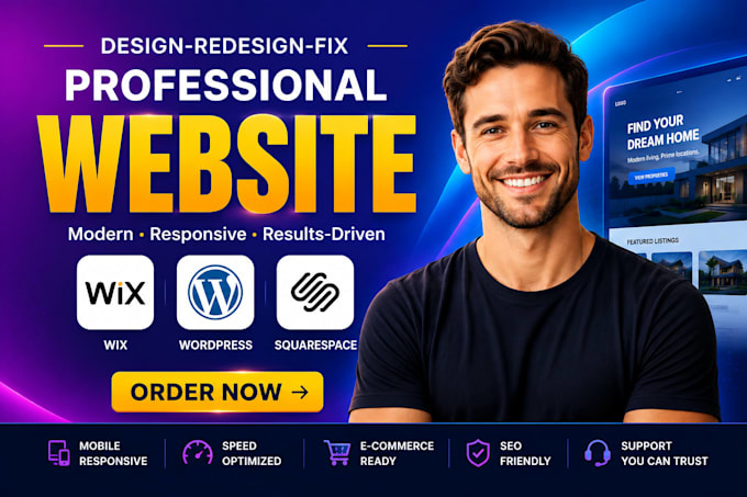 design or redesign your website using godaddy or wix website builder, wix design