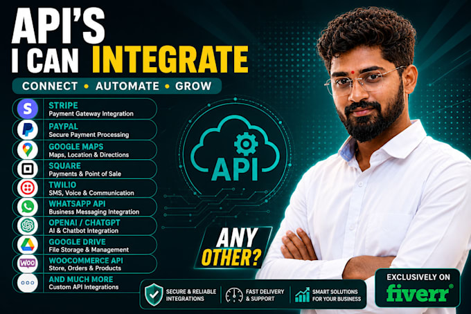 do API integration, do any automation and will be API developer with PHP