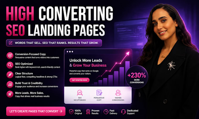 write SEO optimized landing page copy that converts