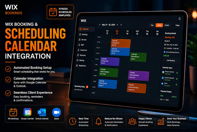 do wix booking wix scheduling calendar appointment integration